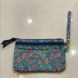 Simply Southern Teal Paisley Wristlet